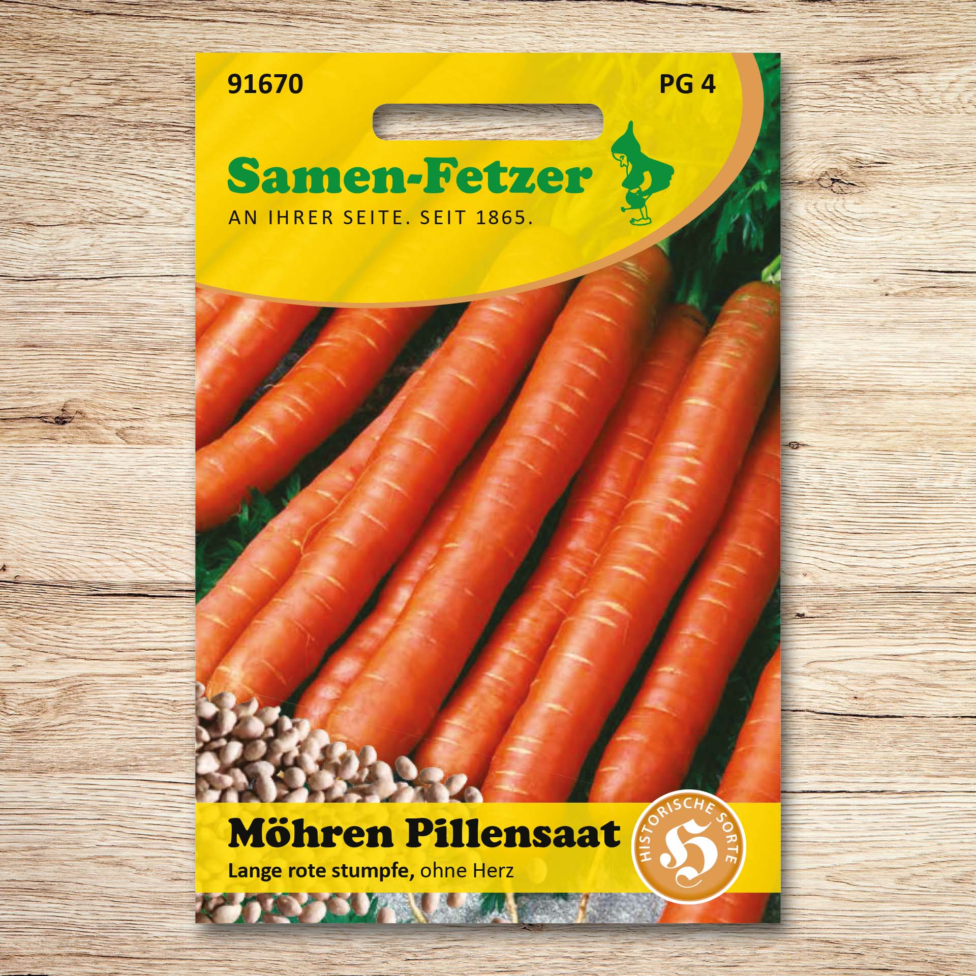 Möhren (Pillensaat) Lange rote stumpfe, o. Herz