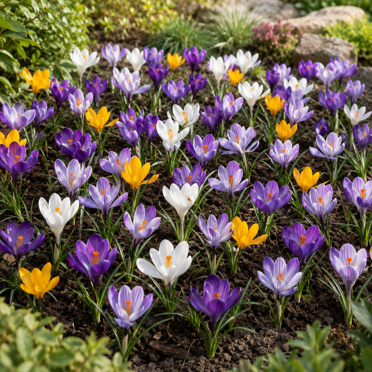 Krokusse, großblumig Prachtmischung