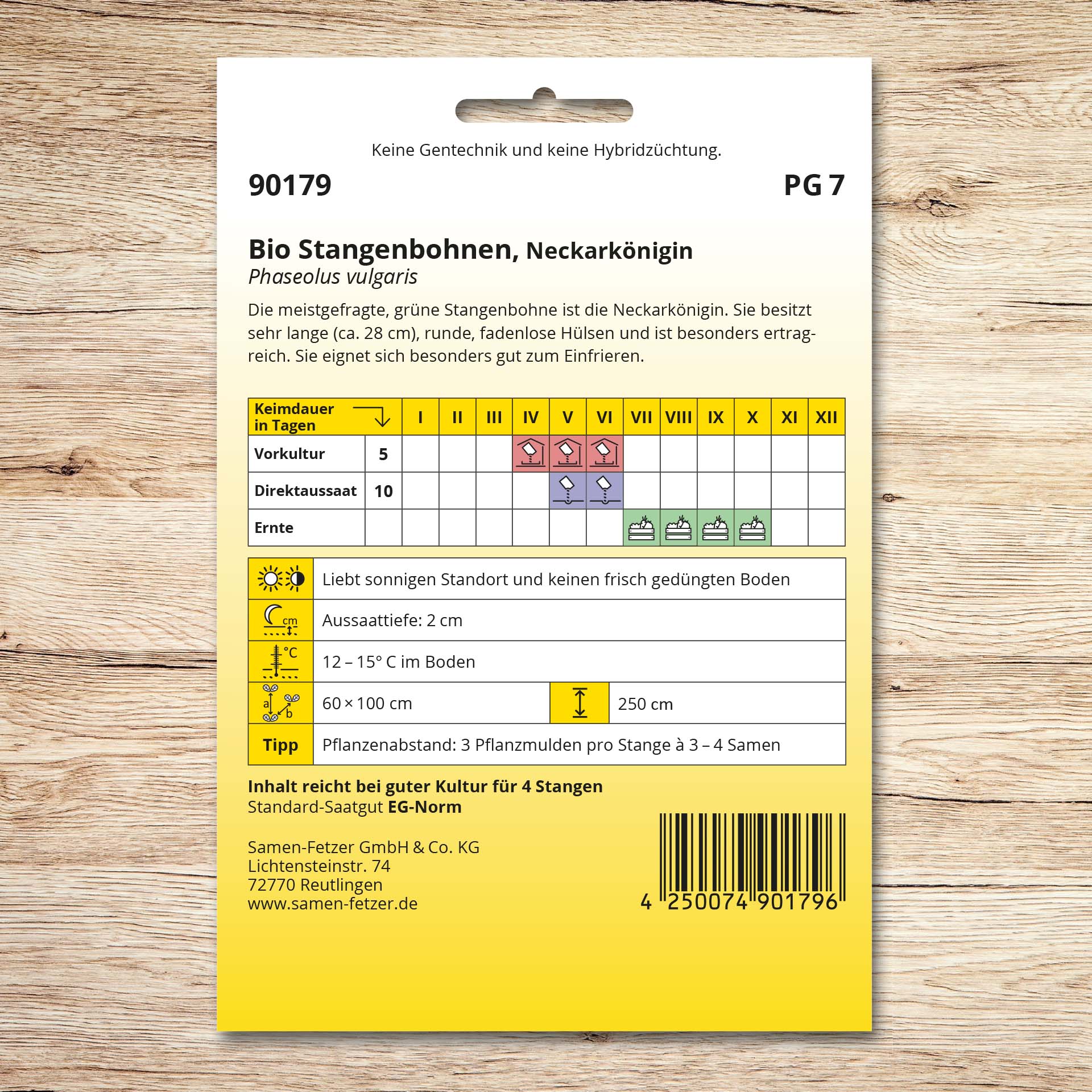 Stangenbohnen (Bio) Neckarkönigin