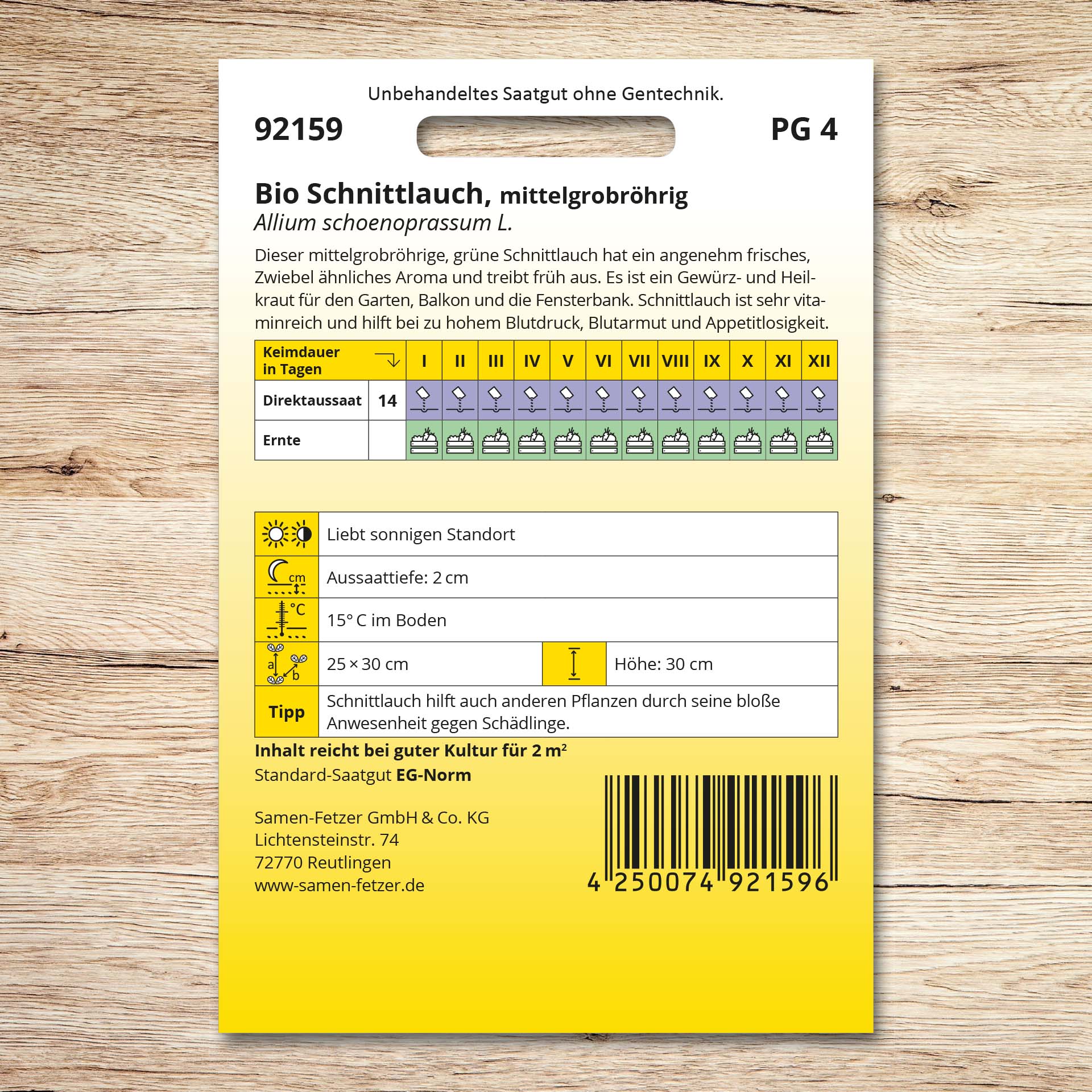 Schnittlauch (Bio) mittelgrobröhrig