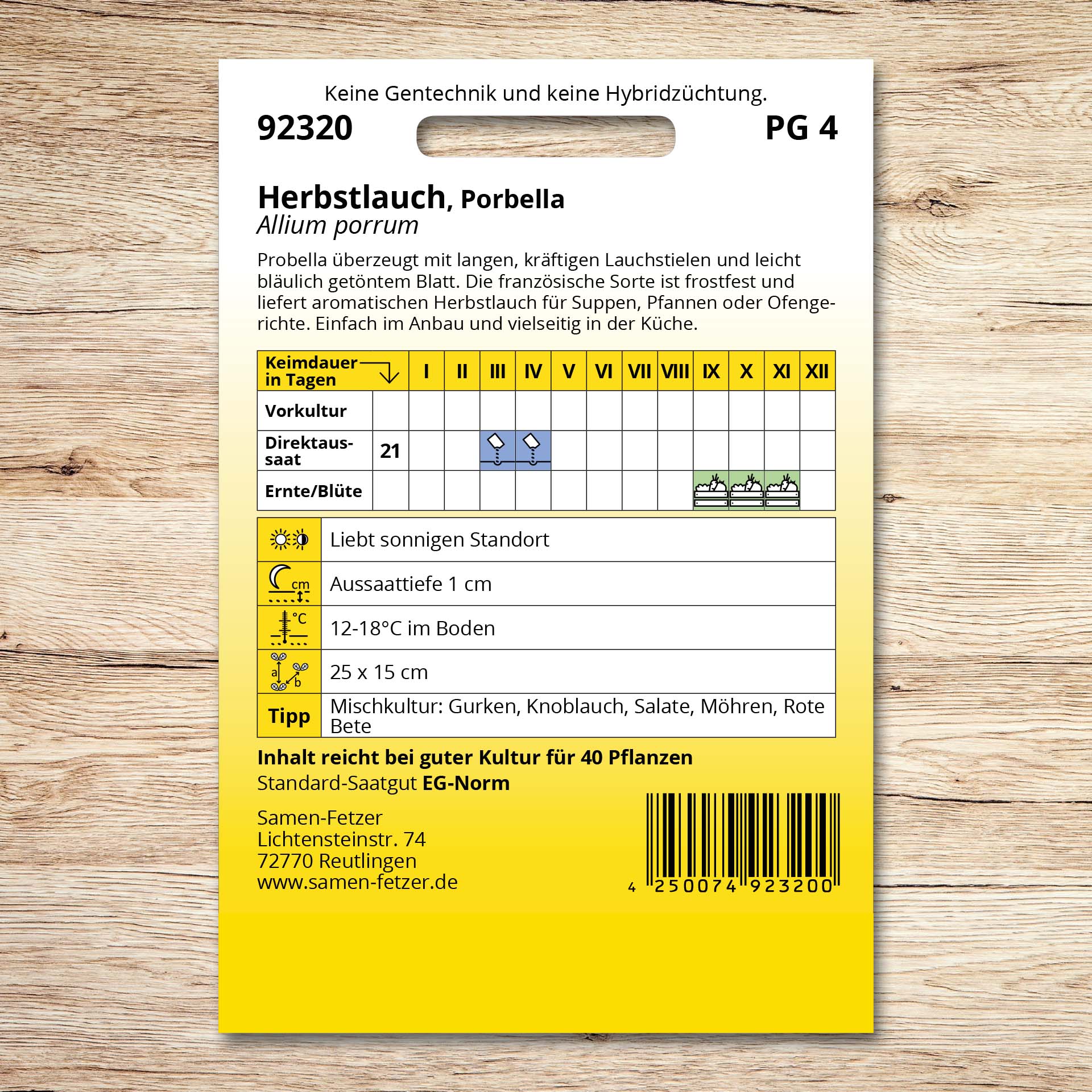 Herbstlauch Porbella