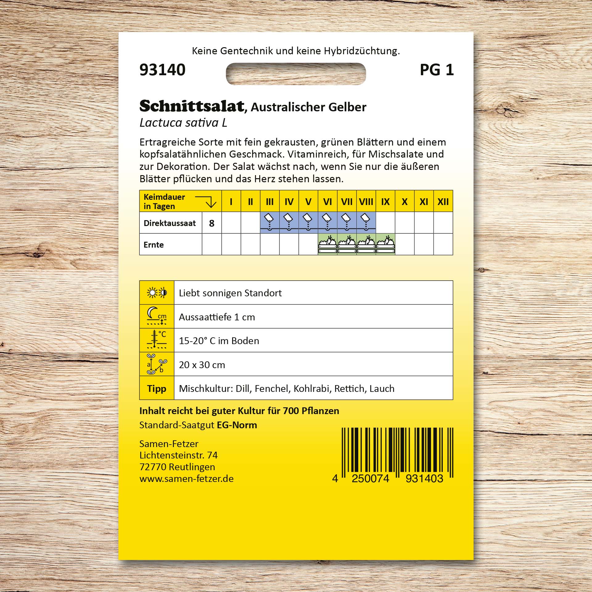 Schnittsalat Australischer Gelber