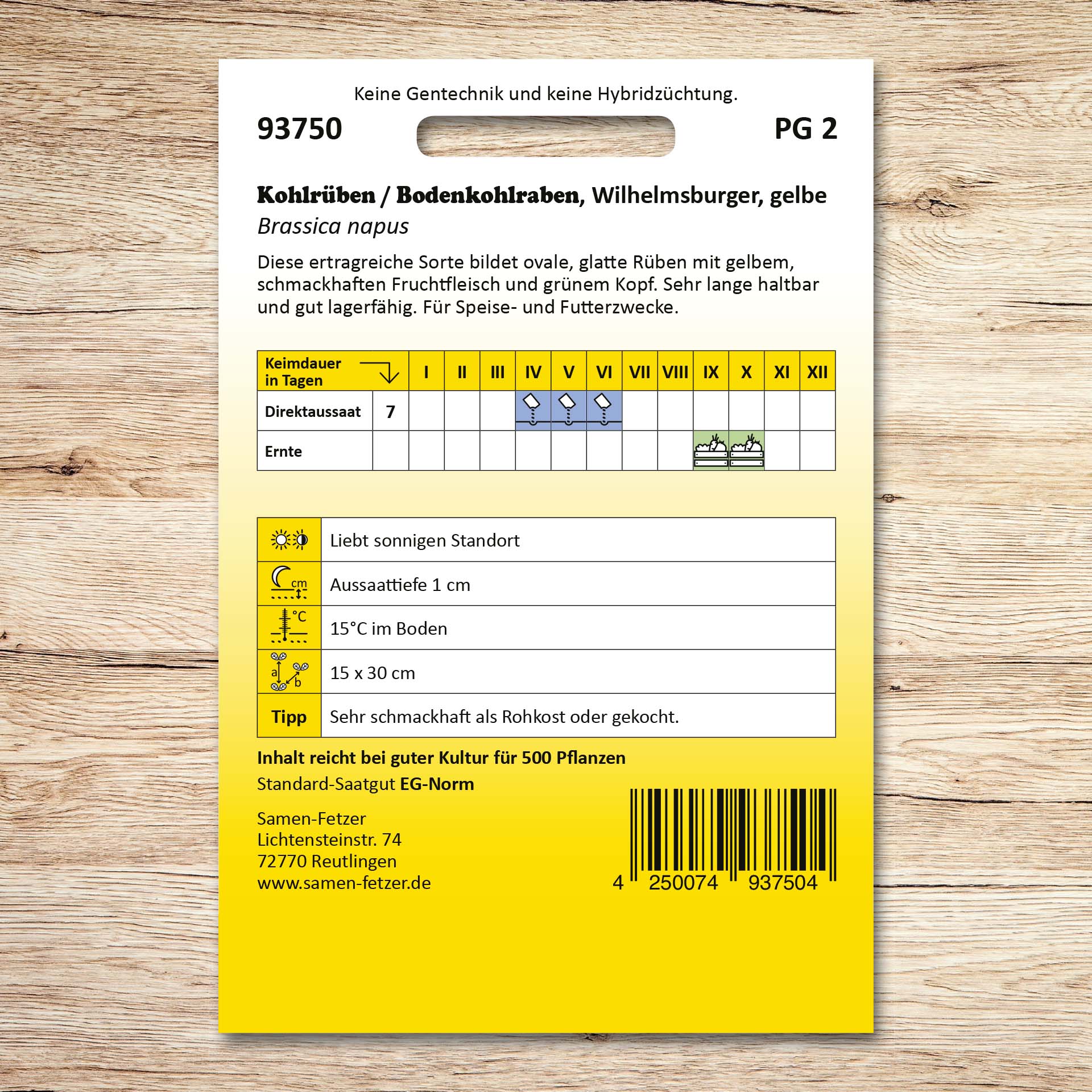 Bodenkohlraben Gelbe Wilhelmsburger