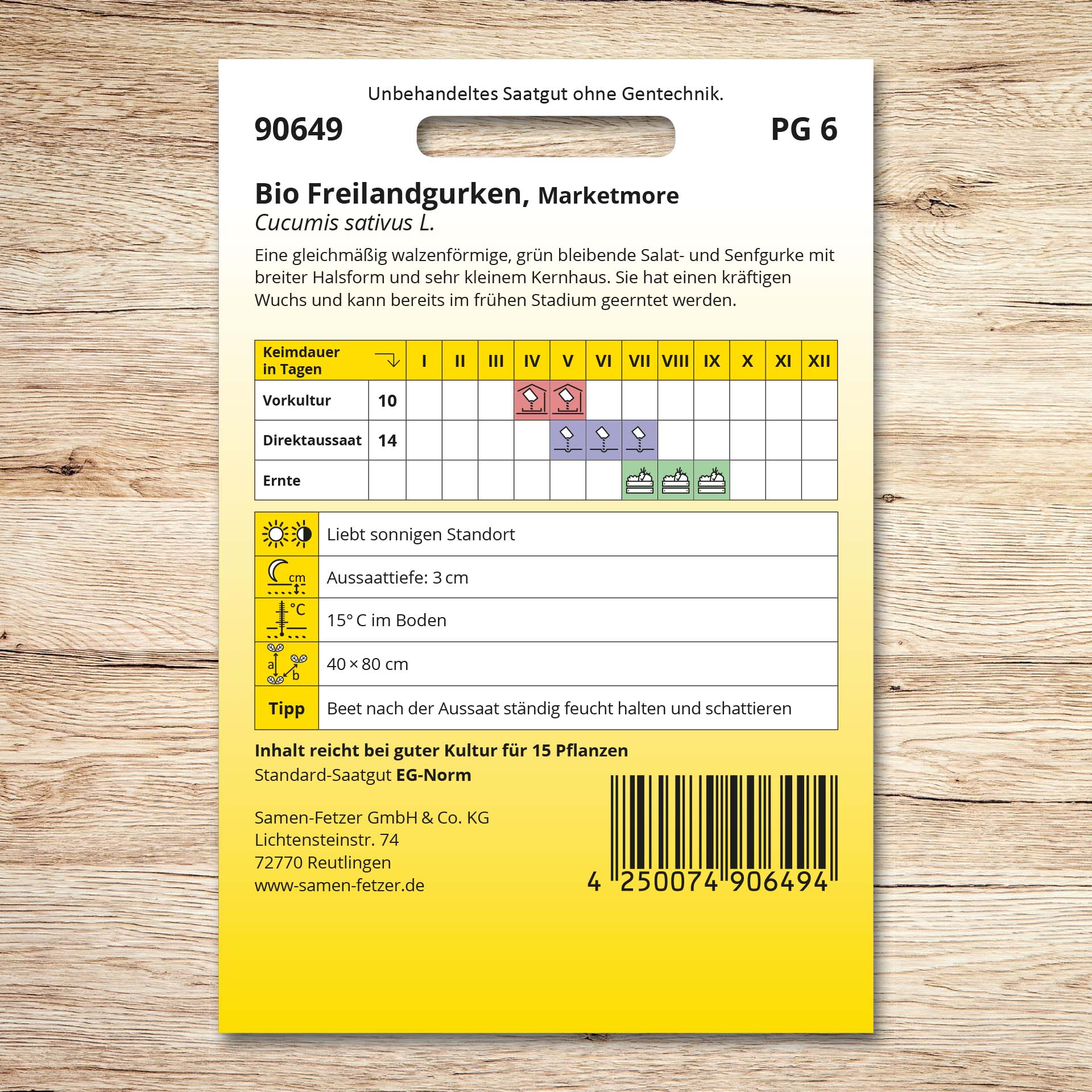 Freilandgurken (Bio) Marketmore