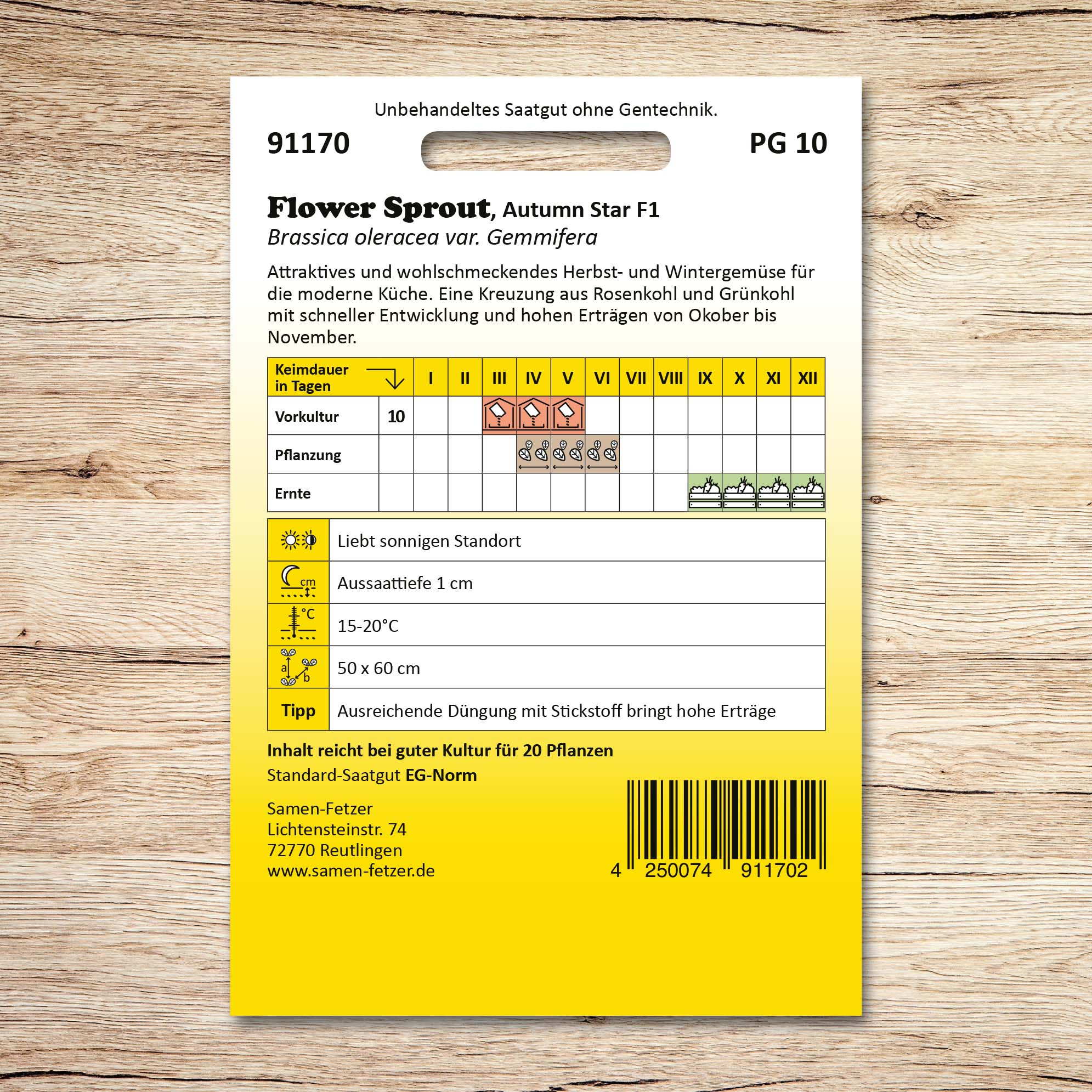 Flower Sprout Kohl Autumn Star F1