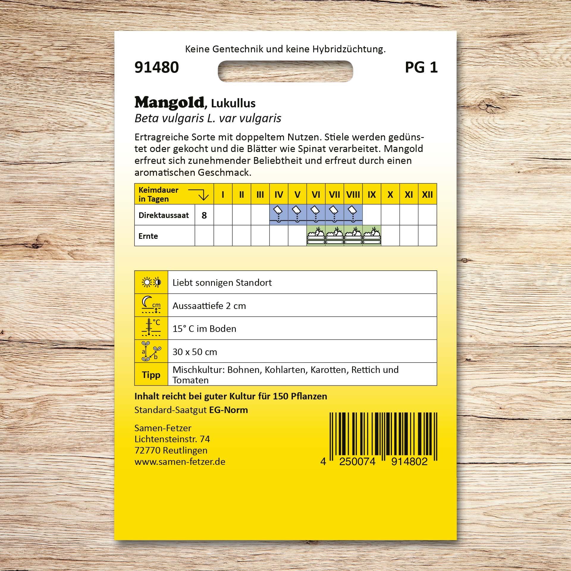 Mangold Lukullus, gelber