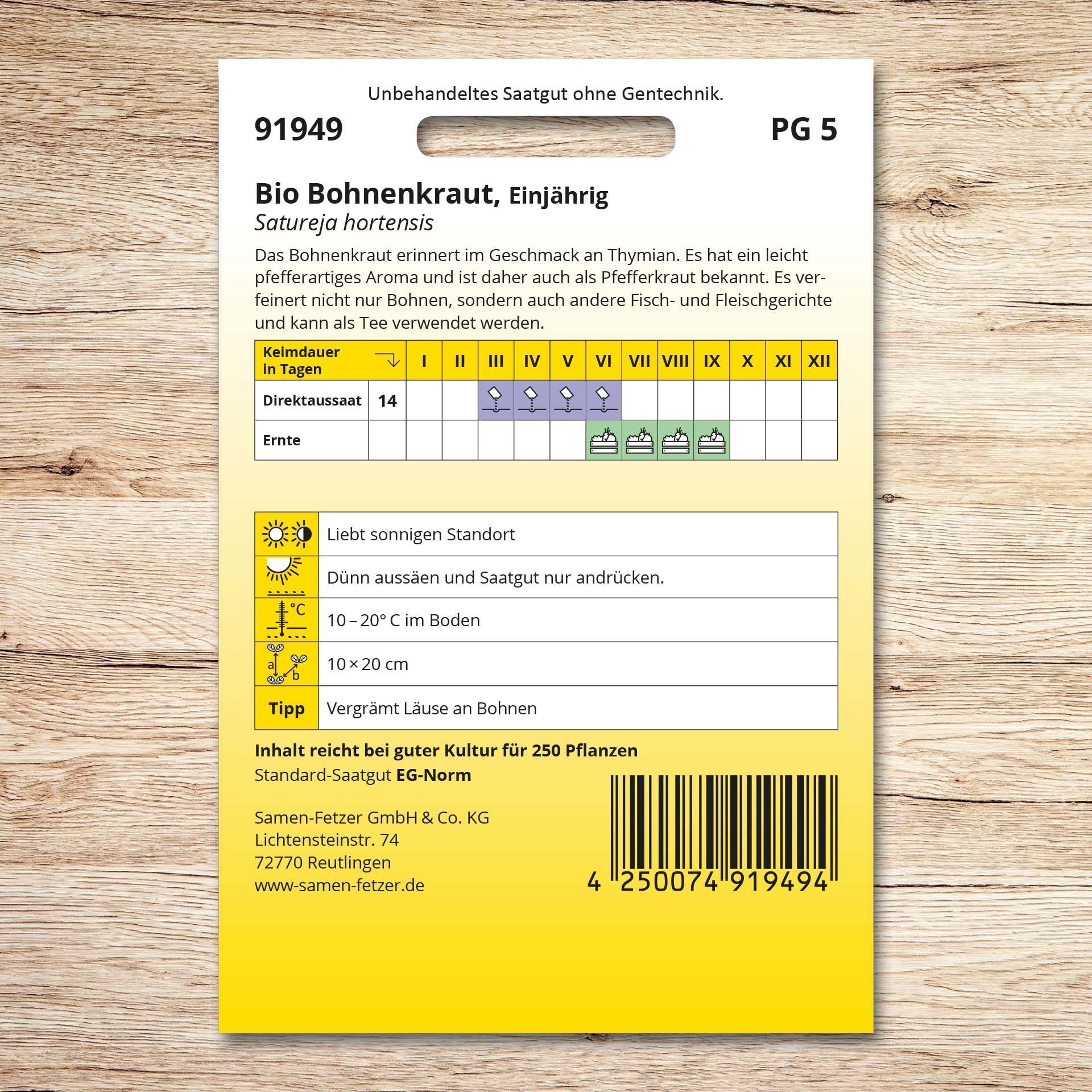 Bohnenkraut (Bio) einjährig