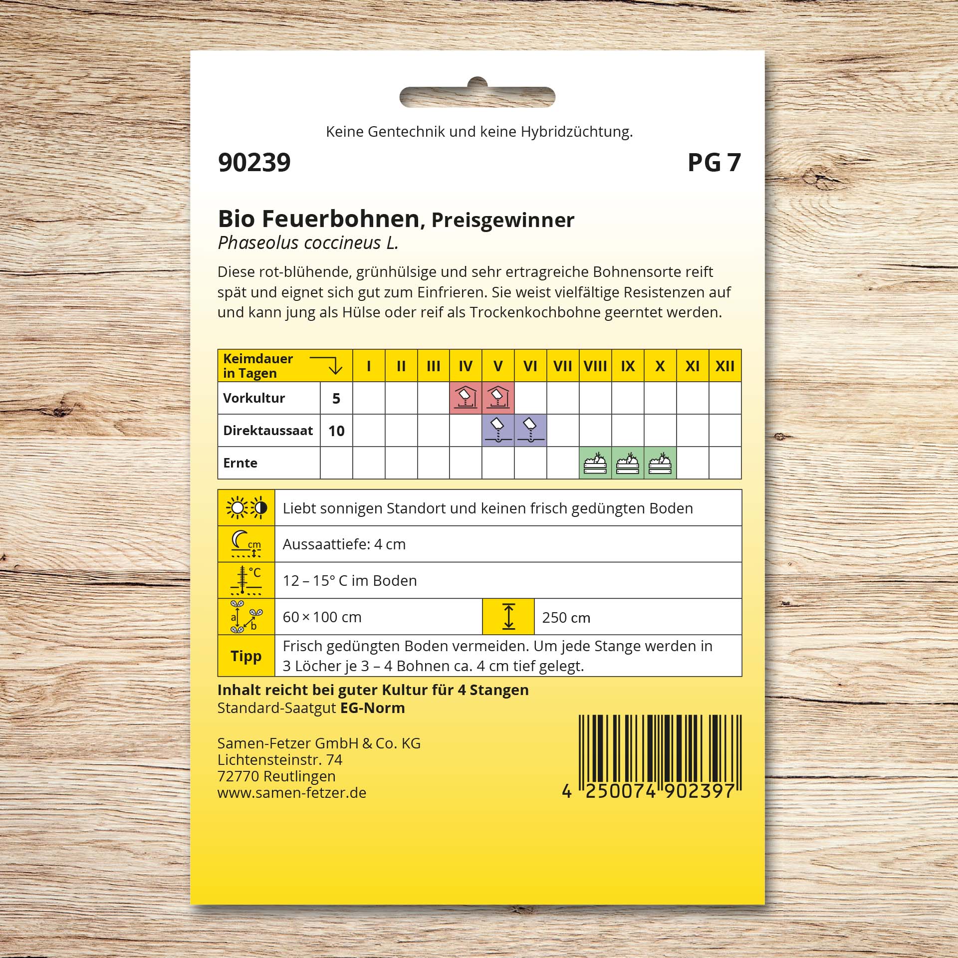 Feuerbohnen (Bio) Preisgewinner