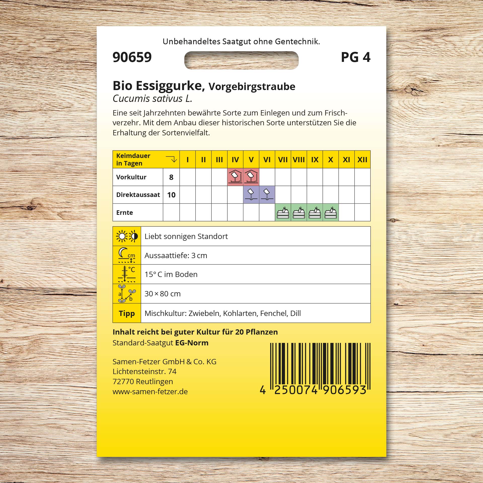 Einlegegurken (Bio) Vorgebirgstrauben