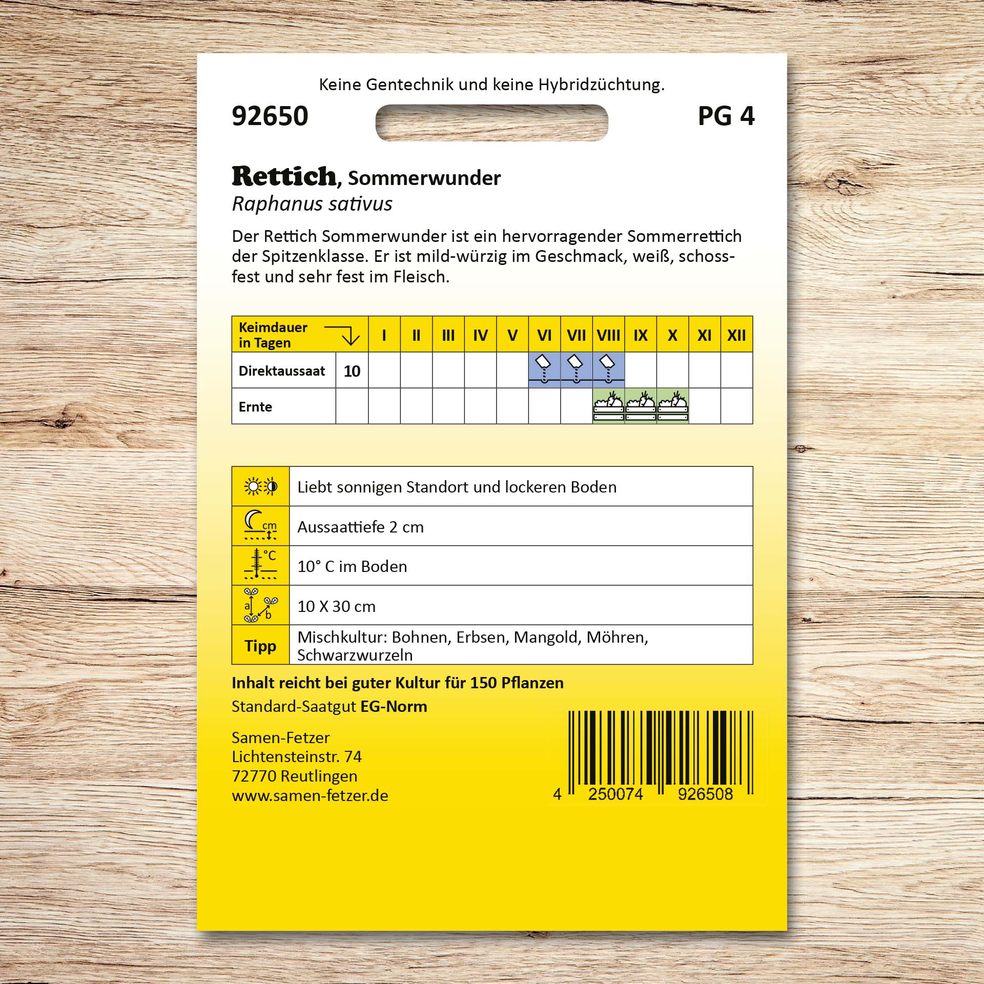 Rettich Sommerwunder