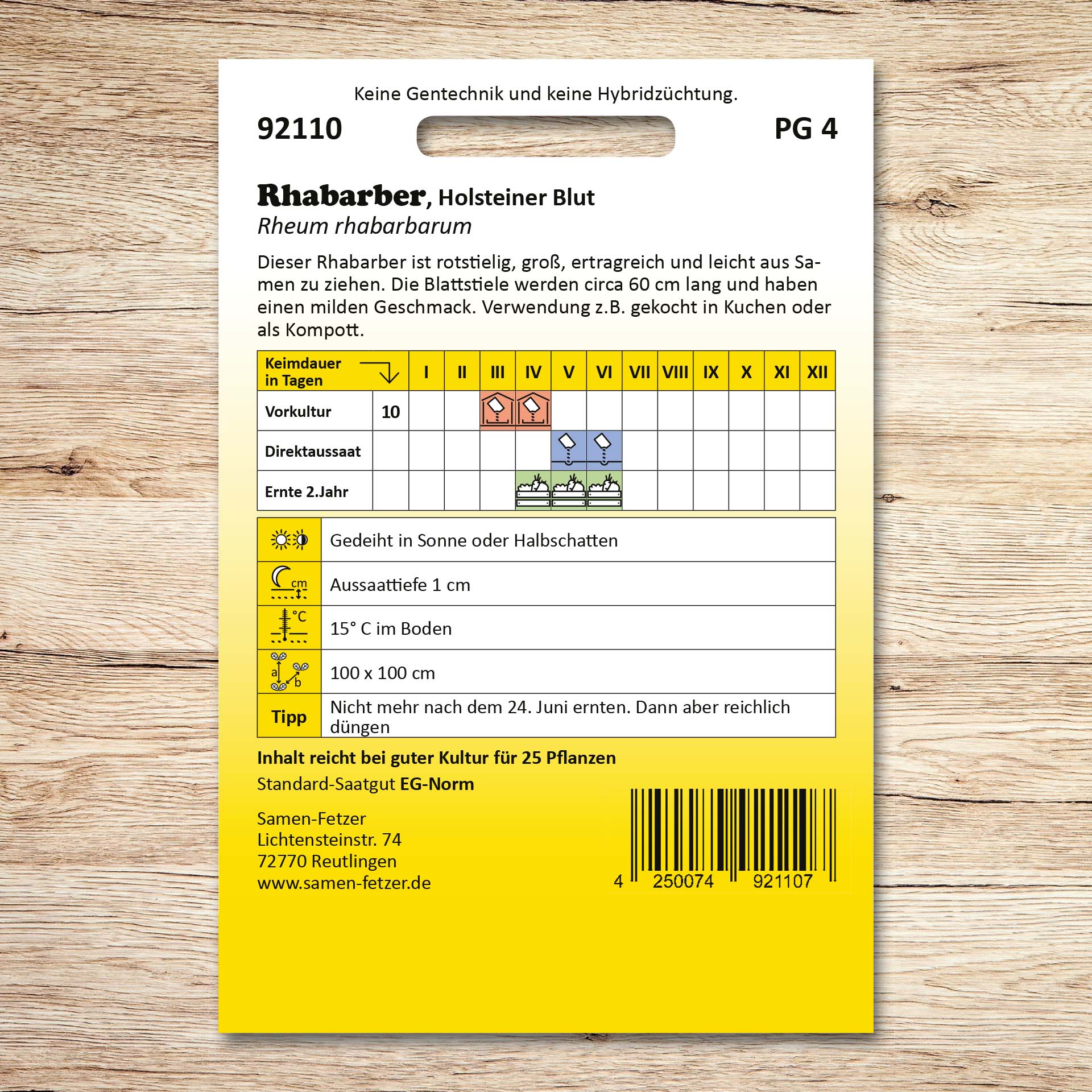 Rhabarber Holsteiner Blut