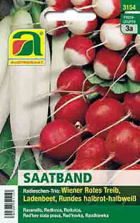 Saatband Radies  Radieschen-Trio